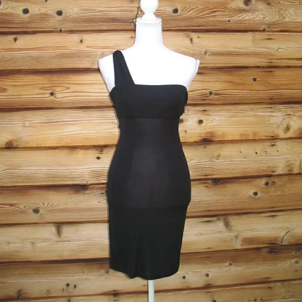 Alice + Olivia Black Body Con Mini Dress
